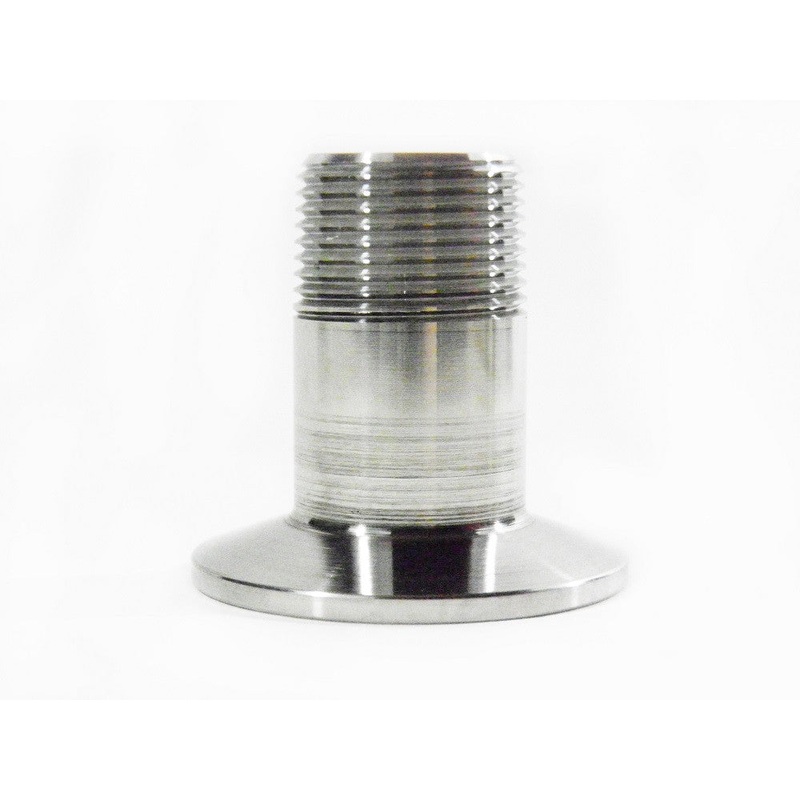 1.5 Tri Clamp to 3/4 Male NPT Adapter, 304 Stainless Steel