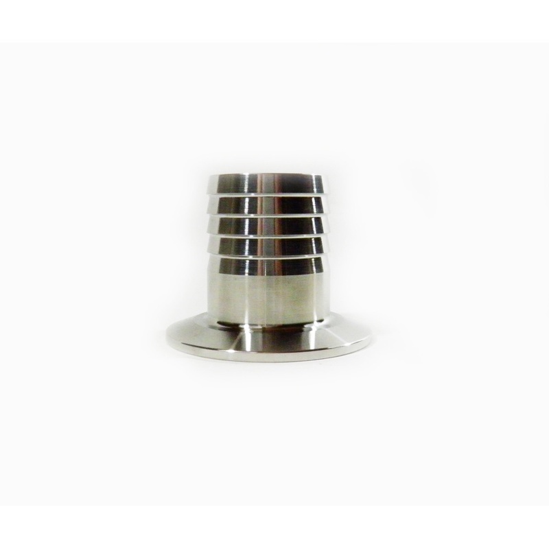 2 Tri Clamp to 1.5 Hose Barb Adapter