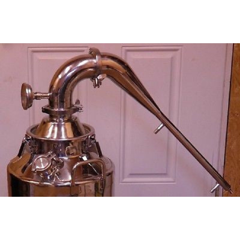 3 Stainless Pot Still Column With Built in Condenser, Whiskey, Moonshine Head