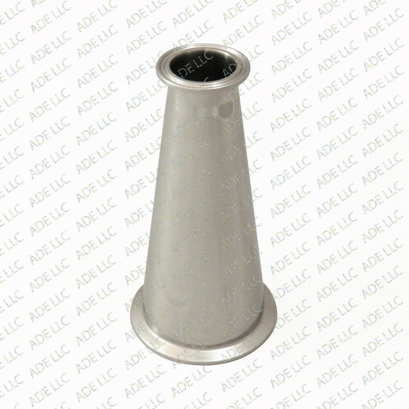 4 to 2 Tall  Tri Clamp, Tri Clover, Sanitary, Concentric Reducer, 304 Stainless Steel