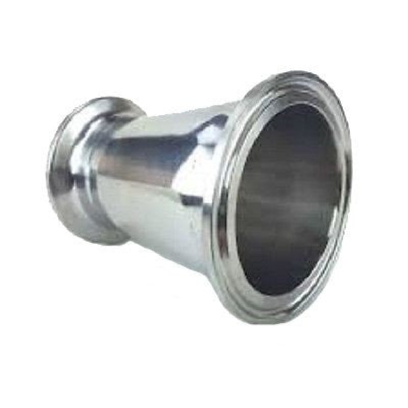 4 to 3 Tri Clamp, Tri Clover, Sanitary, Concentric Reducer, 304 Stainless Steel