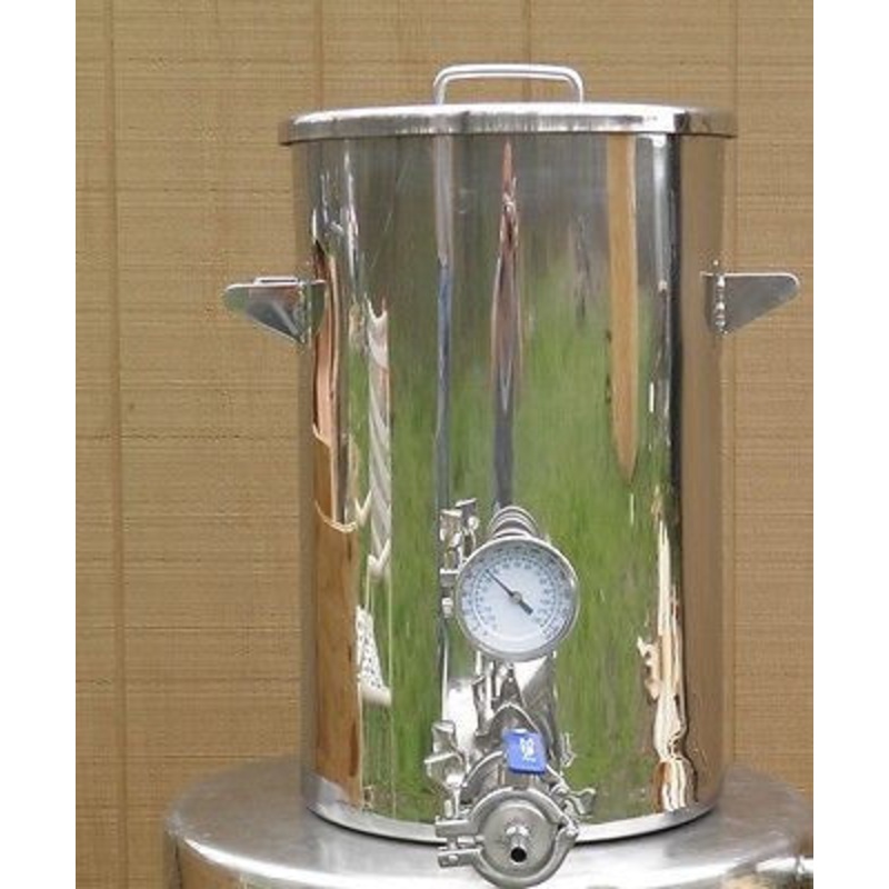 9.2 Gallon Hot Liquor Tank, Thermometer, Home Brewing, Stainless Steel