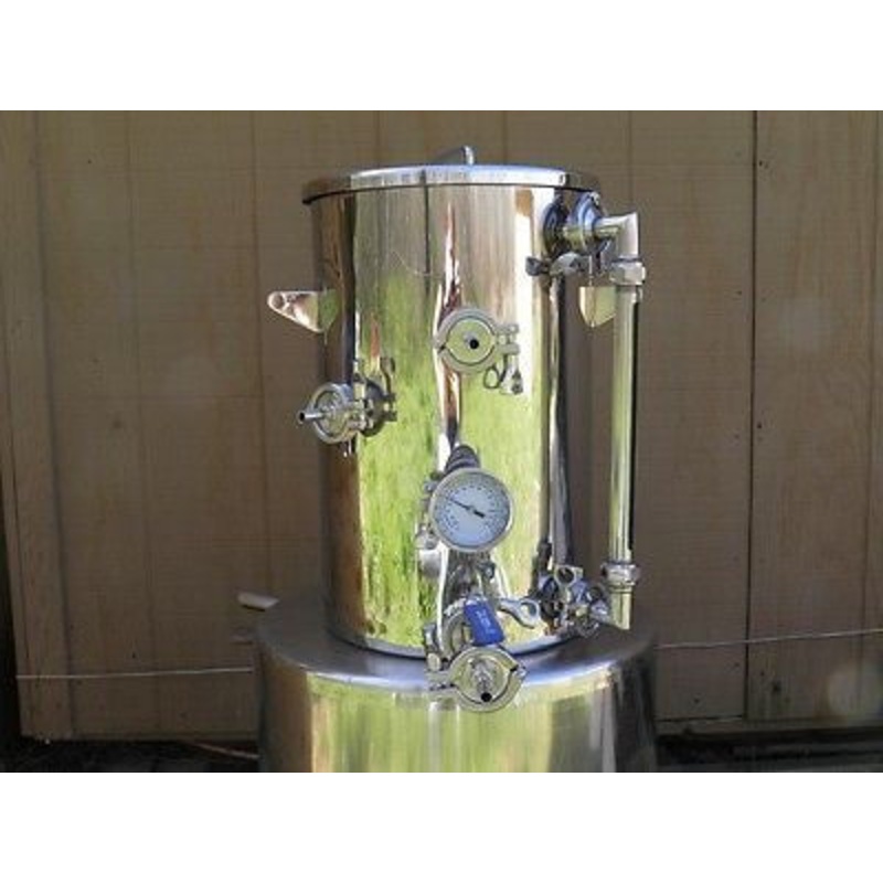 9.2 Gallon Hot Liquor Tank, Thermometer, Sight Glass & HERMS Coil Home Brewing,