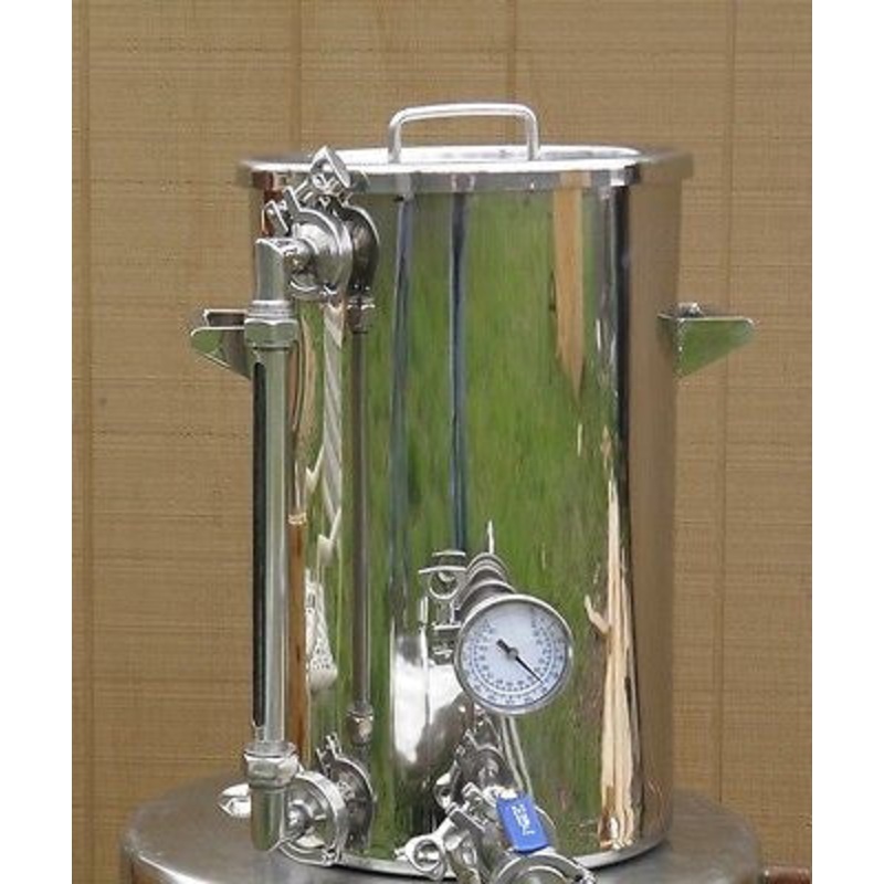 9.2 Gallon Hot Liquor Tank, Thermometer & Sight Glass, Home Brewing,