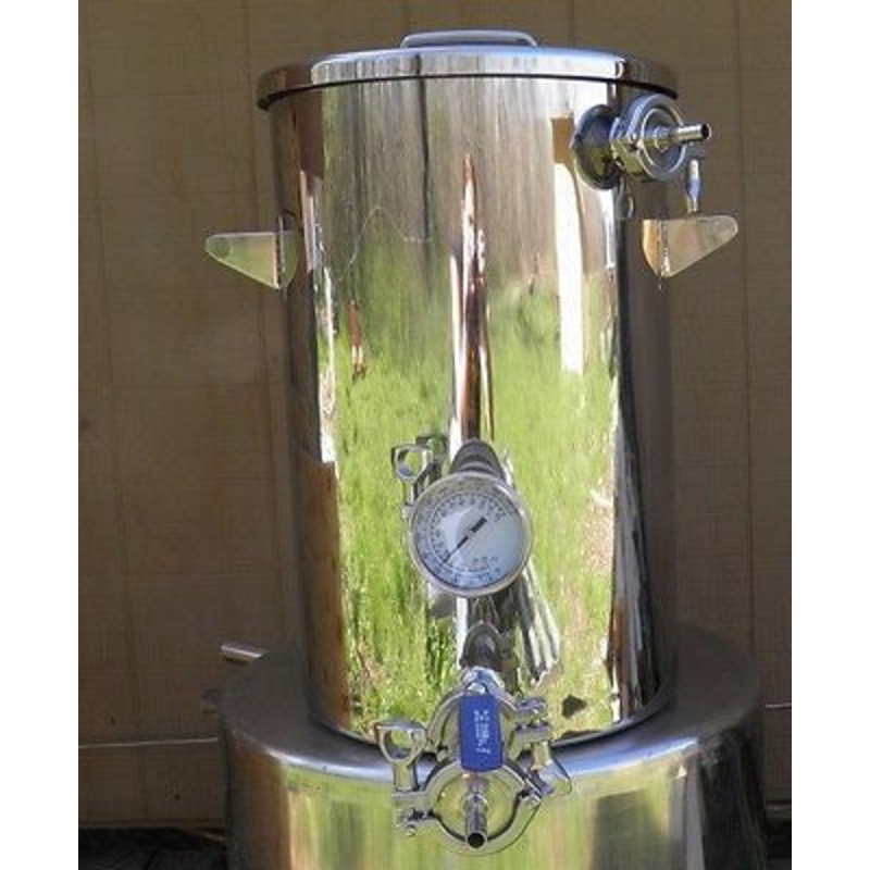 9.2 Gallon Mash Tun with Re-circulation Fitting & Bottom Outlet, Home Brewing