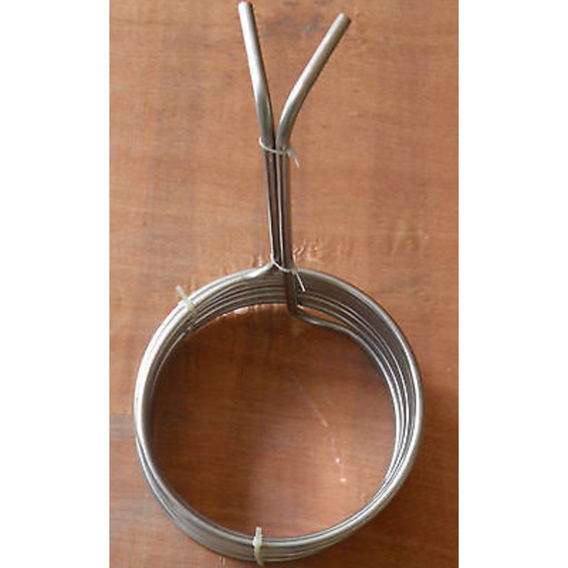 Wort Chiller, Immersion Type, For Home Brewing and Distilling, 3/8 by 25′ SS304