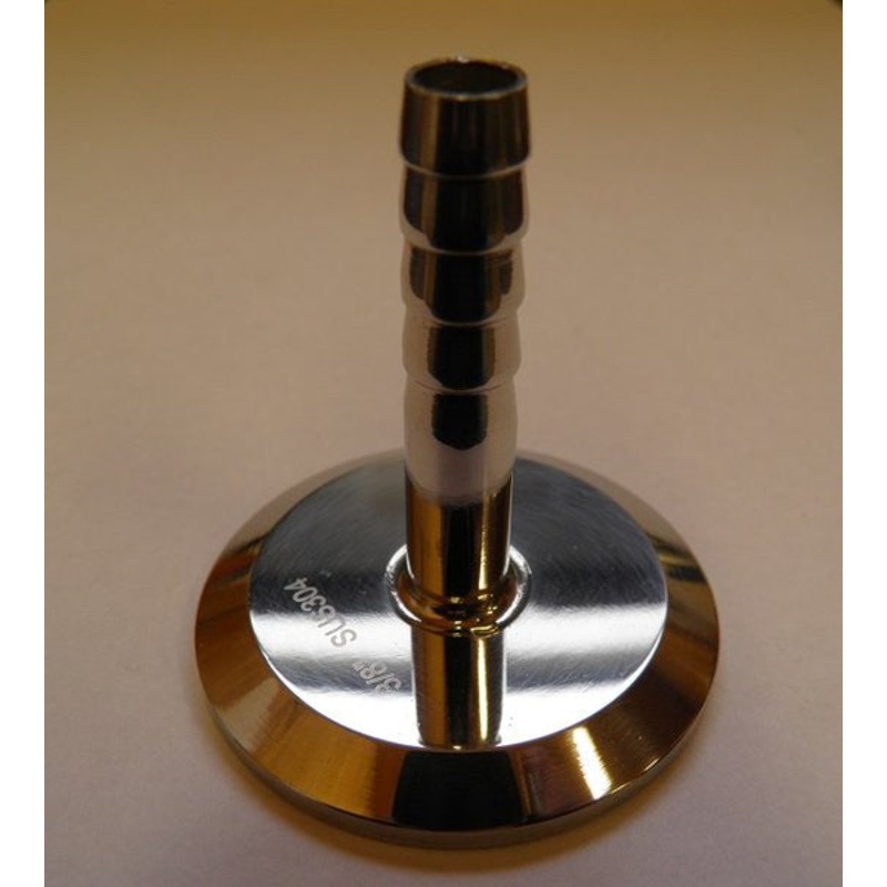 1.5 Tri Clamp to 3/8 Hose Barb Adapter