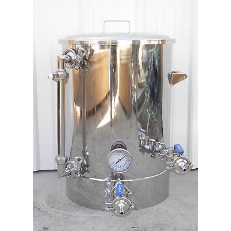 15 Gallon Brew Kettle with Tangential Inlet, Sight Glass
