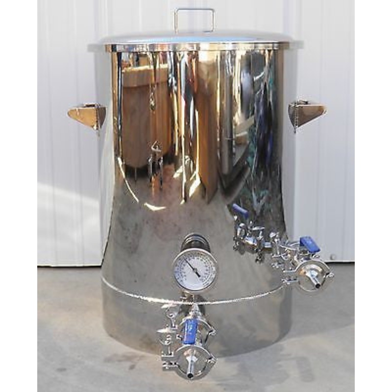 15 Gallon Brew Kettle with Thermowell, Tangential Inlet