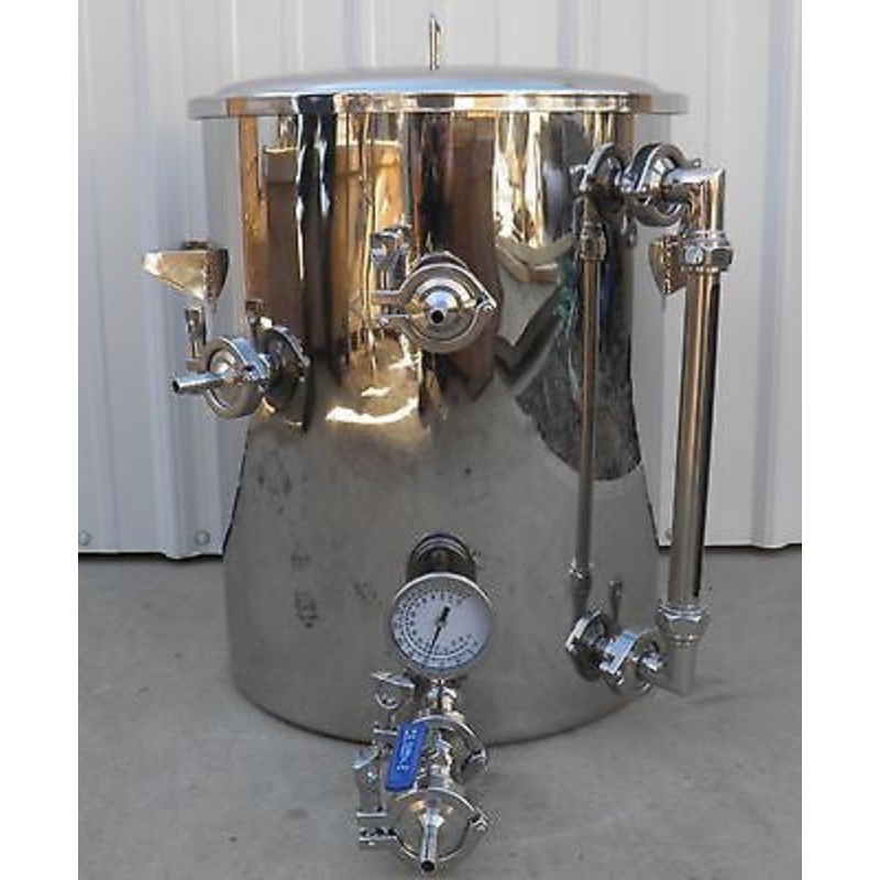 15 Gallon Hot Liquor Tank with Sight Glass and HERMS Coil