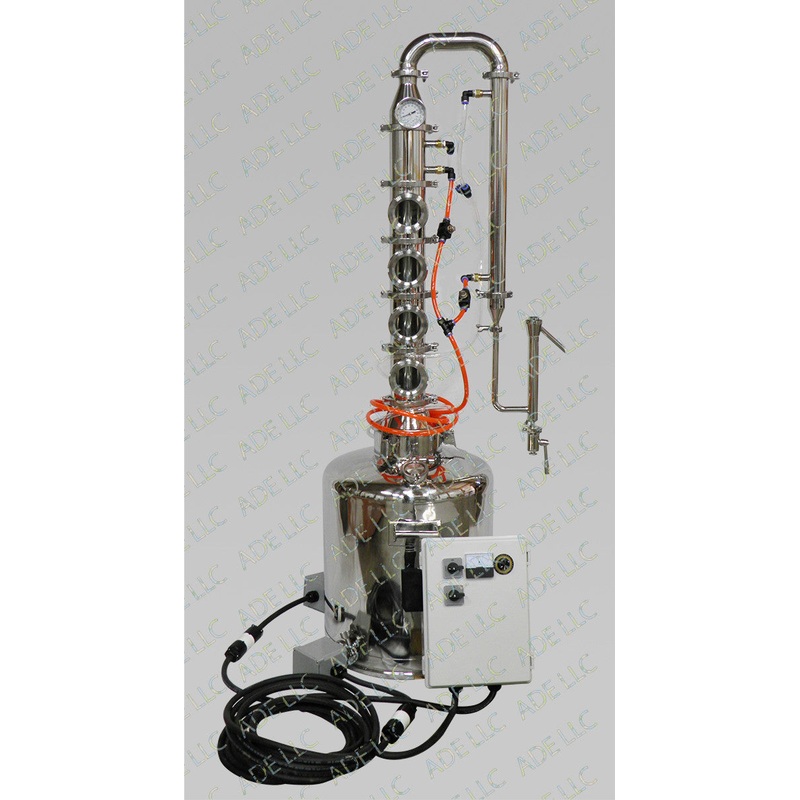 26 Gallon Moonshine,  Still 4 Stainless Bubble Plate Column w/ Cooling and Controller