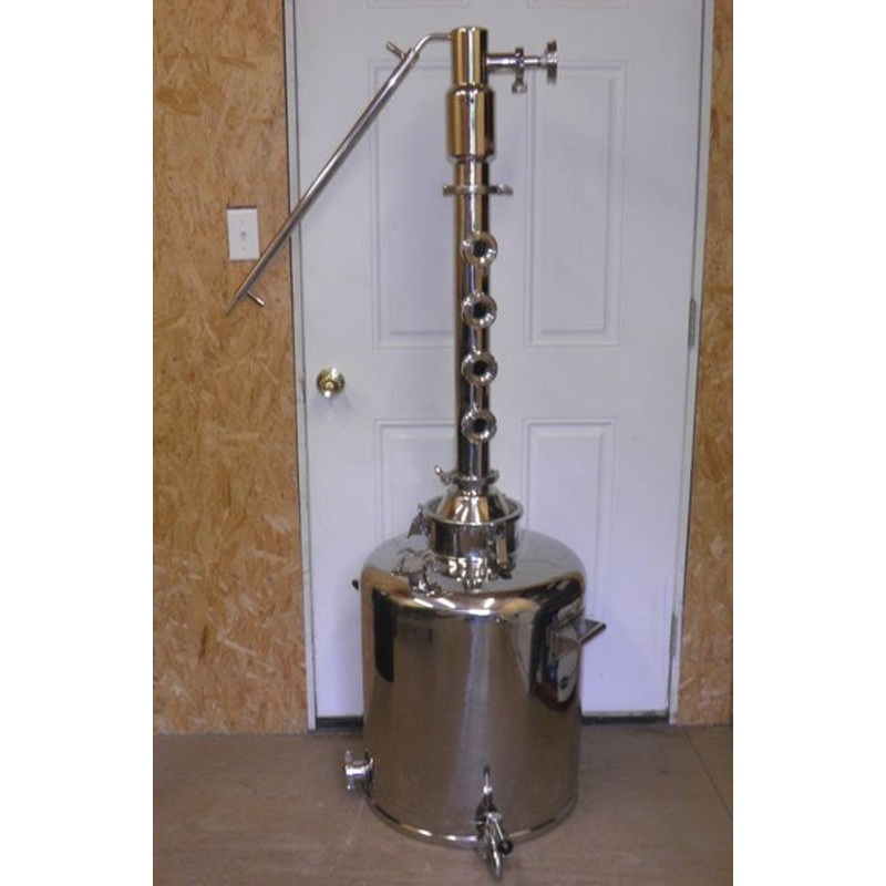 26 Gallon Moonshine Still with 3 Stainless Reflux Column; 4-sight glasses