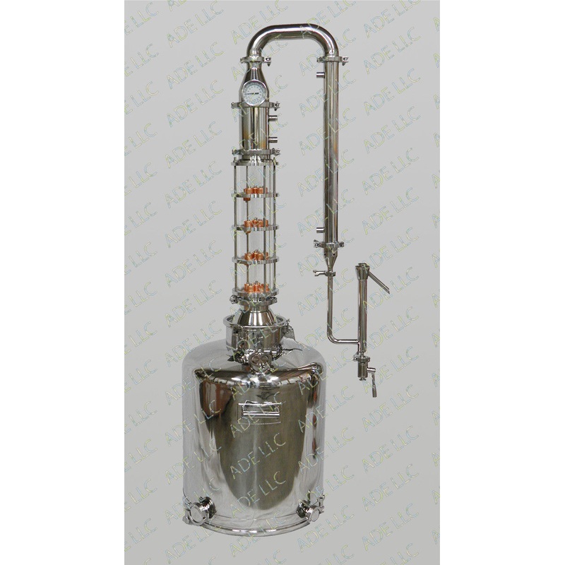 26 Gallon Moonshine Still with 4 Borosilicate Sight Glass 4 Plate Column