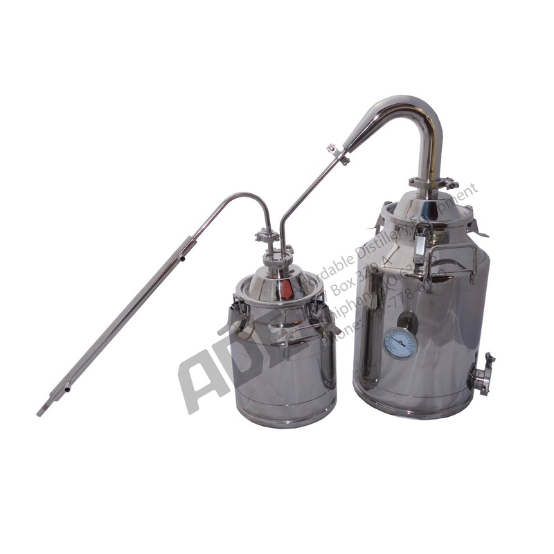 8 Gallon Moonshine Still with Stainless 2 Pot Still Column and 3 Gallon Thumper