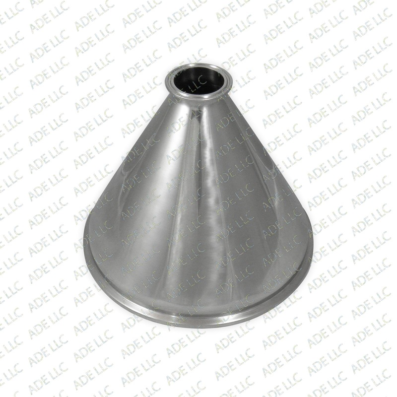 10 x 2 Tri Clamp, Tri Clover, Sanitary, Concentric Reducer, 304 Stainless Steel