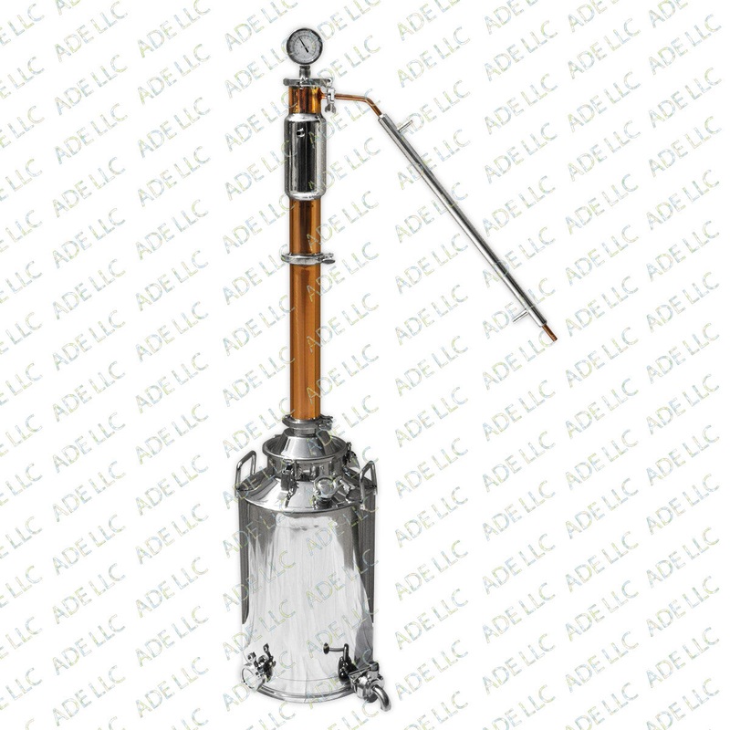 13 Gallon Moonshine Still with 3 Copper & Stainless Reflux Column