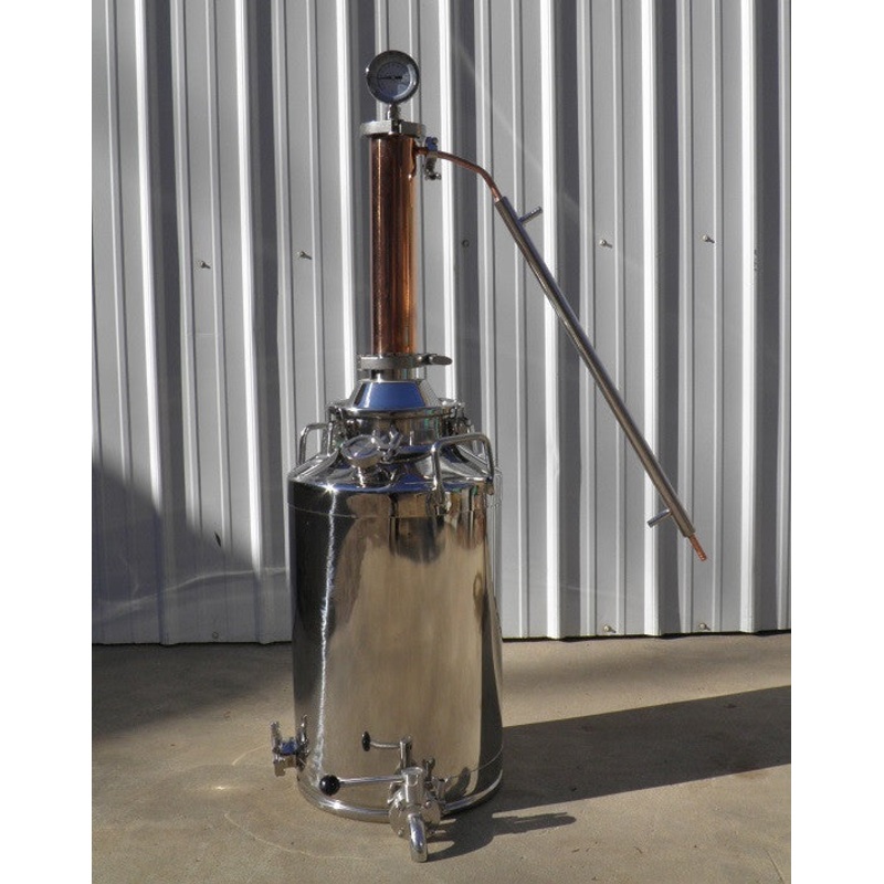 13 Gallon Moonshine Still with 3 Copper & Stainless Whiskey Column
