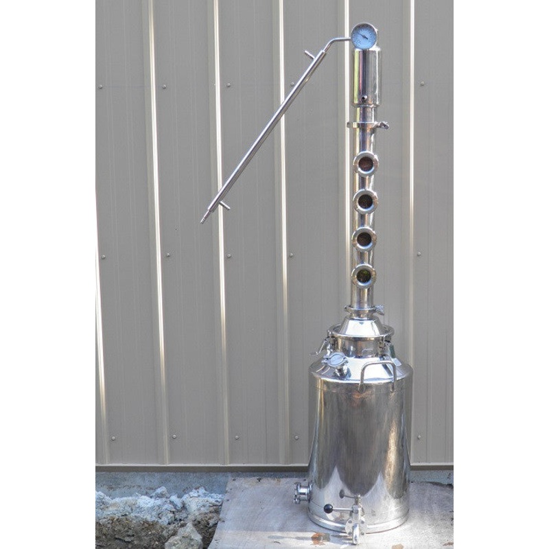 13 Gallon Moonshine Still with 4 Sight Glass Stainless Steel Reflux Column