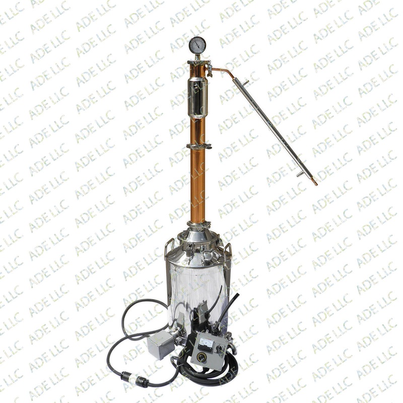 13 Gallon Still with 3 Copper & Stainless Reflux Column with 5500 Watt Controller