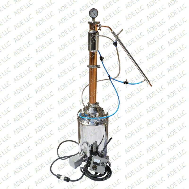 13 Gallon Still with 3 Copper & Stainless Reflux Column with Cooling Kit & Controller