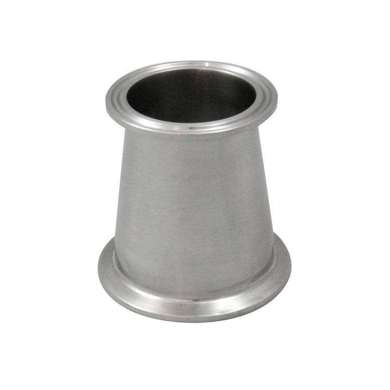 2.5 to 2 Tri Clamp, Tri Clover, Sanitary, Concentric Reducer, Stainless Steel 304