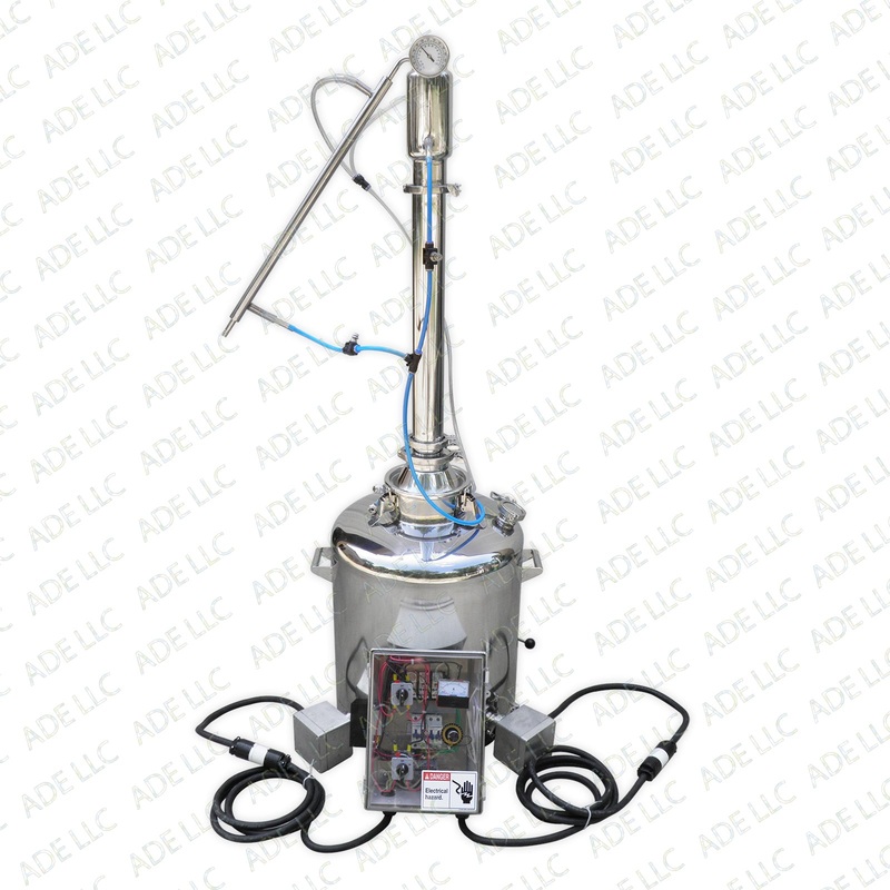 26 Gallon Still with 3 Stainless Reflux Column, 11,000 Watt Heating System and Cooling Kit