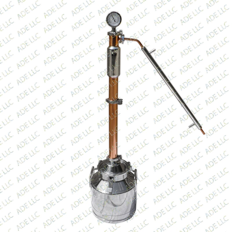 5 Gallon Stainless Still with 2 Copper and Stainless Reflux Column
