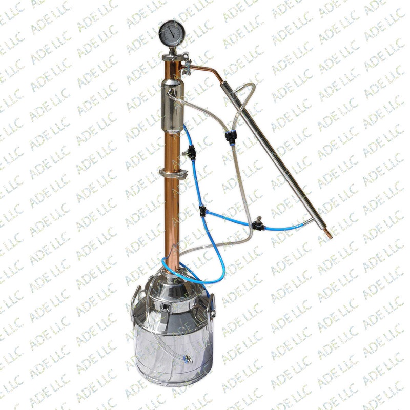 5 Gallon Still with 2 Copper & Stainless Reflux Column, w/Cooling Kit