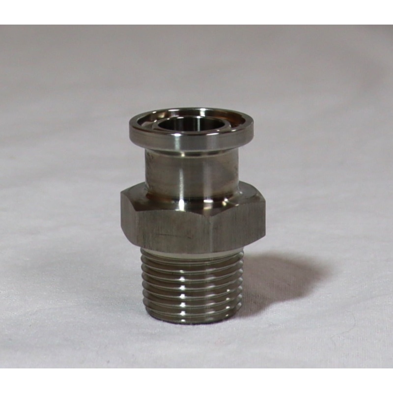 1/2 Tri Clamp to 1/2 Male NPT Adapter, 304 Stainless Steel