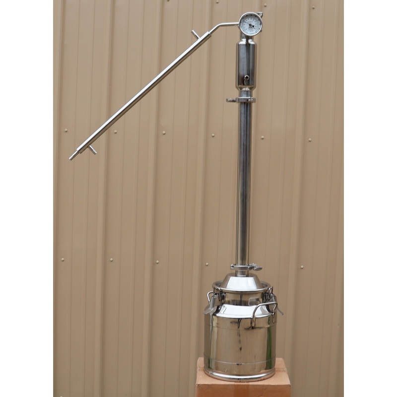 3 Gallon Moonshine Whiskey E-85 Ethanol Still 2 Stainless Reflux Column Tower