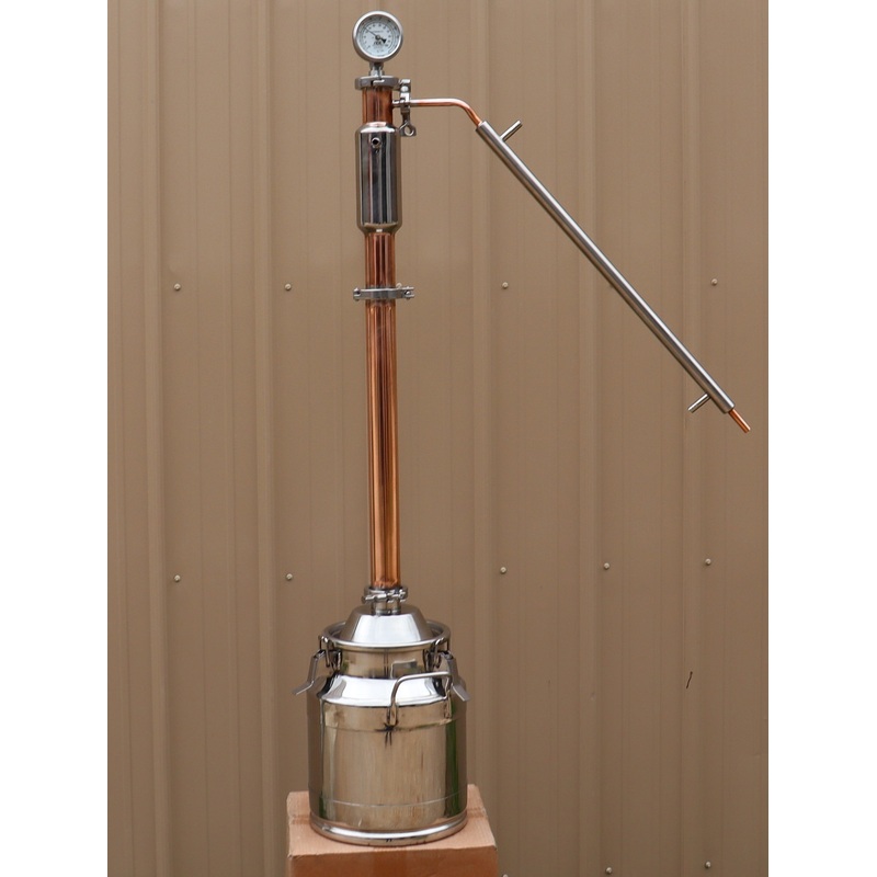 3 Gallon Stainless Still with 2 Copper and Stainless Reflux Column