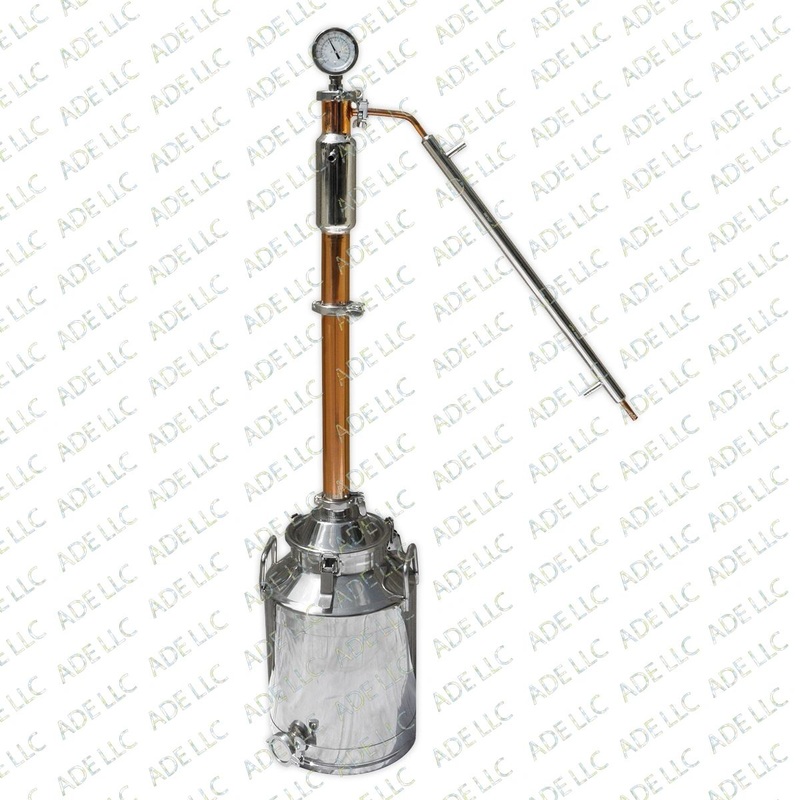 8 Gallon Moonshine Still with 2 Copper & Stainless Reflux Column