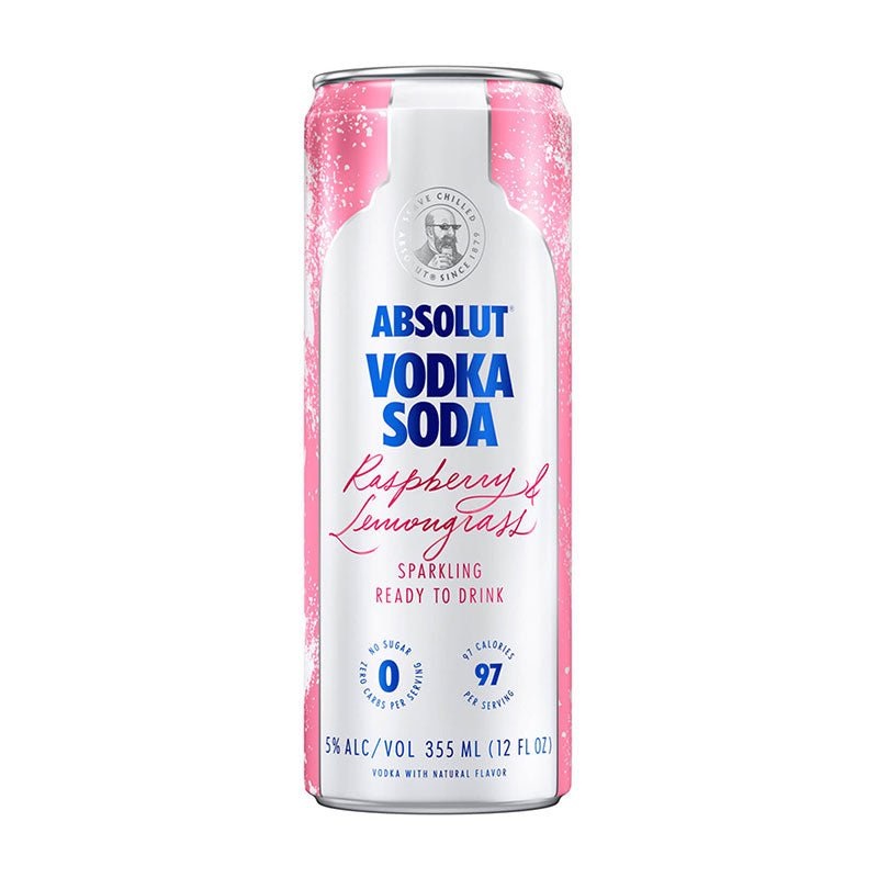 Absolut Soda Raspberry & Lemongrass Vodka 4/355ml