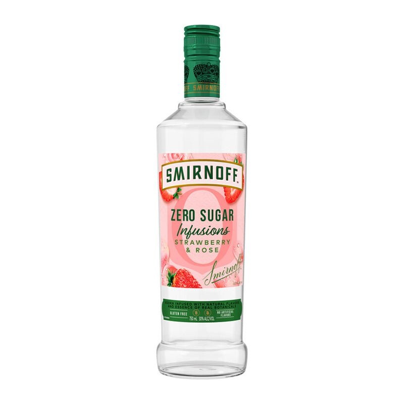 Smirnoff Strawberry & Rose Zero Sugar Infusions Flavored Vodka 750ml