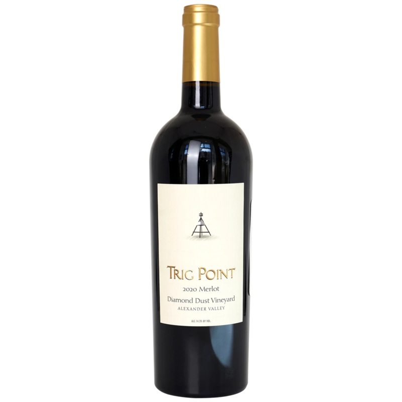 Trig Point Diamond Dust Vineyard Merlot, Alexander Valley, USA 2022 Case (6x750ml)